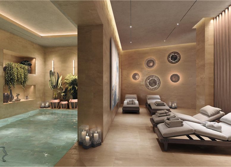 Indoor pool and spa